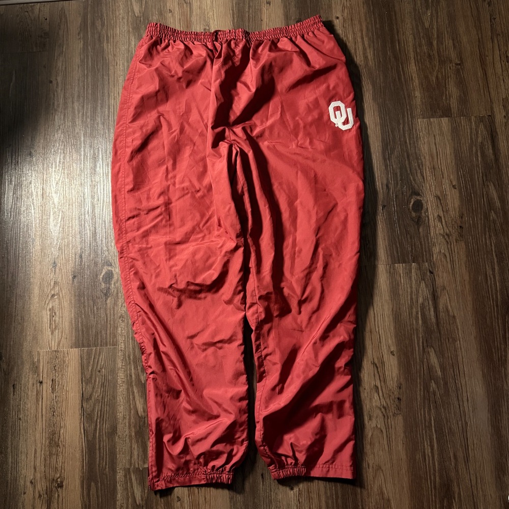 Oklahoma Sooners Hibbett Sports‎ XL Track Pants Red Zippered Ankle